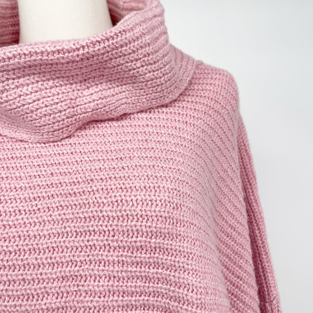 J.Crew Factory Cowl neck Sweater Chunky Knit Pink Women's XL NEW - Picture 4 of 6
